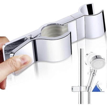 Brusehovedholder, Brusehovedholder, Brusearm Brusehovedholder Uden Boring, 45Clamp Justerbar Brusehoved Sølv