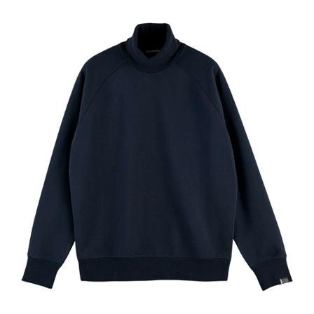Scotch & Soda, Roll-Neck Felpa 158462-0002 Blauw, Heren, Maat:M