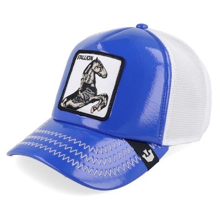 Goorin Bros. - Blå trucker Caps - Horsepower Patent Pending Blue/White A-Frame Trucker @ Hatstore