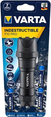 VARTA Indestructible F10 Pro 6 Watt LED Aluminium 300 Lumen