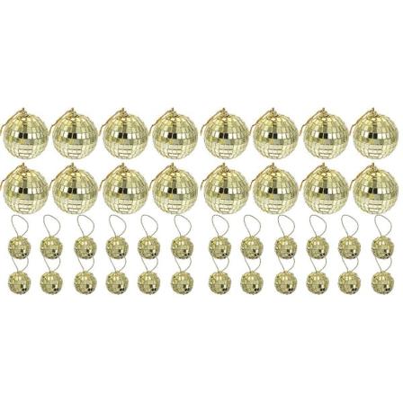 72 stk. Disco Spejlkugle Hængende Vedhæng Juletræspynt Julepynt 48 stk. 48 pcs