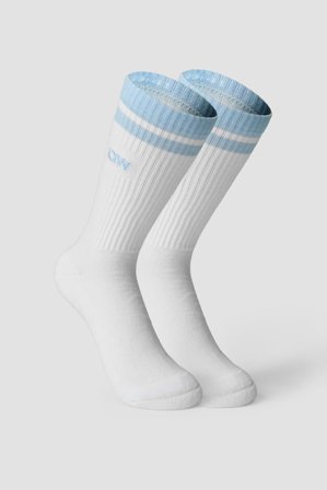 ICANIWILL - Training Striped Socks 2-Pack White/Arctic Blue ICIW