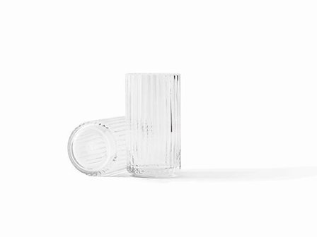 LYNGBY PORCELÆN VASE H15,5 KLAR MUNNBLÅST GLASS