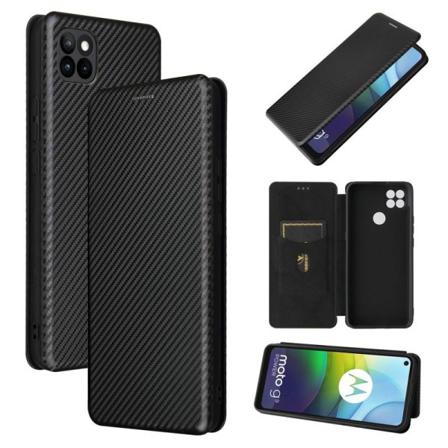Motorola Moto G9 Power Flipfodral Kortfack Carbondreams Svart