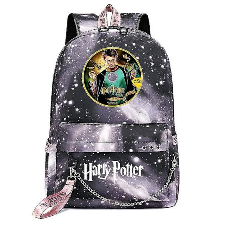 Harry Potter tecknad skolryggsäck - Moderiktig, rymlig tonårsryggsäck för pojkar och flickor; Perfekt för resor, studenter; Casual Mochilas
