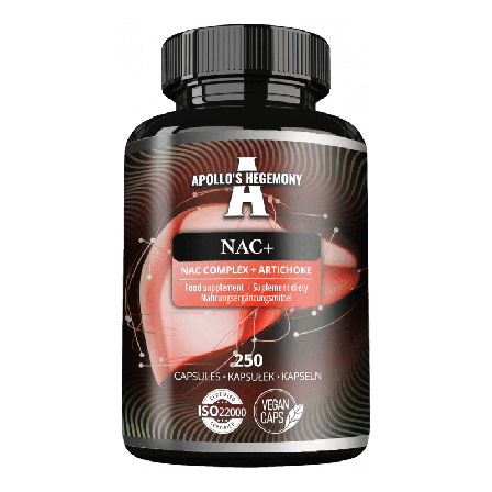 N-Acetyl L-cysteine (NAC) 500 mg + Artisjokkekstrakt 100 mg – 250 kapsler – Apollo’s Hegemony