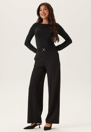 ONLY - Onlgala Life Hw Belt Wide Pant - Black