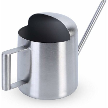 Tyk børstet rustfrit stål vandkande 300 ml med lang tud mini vandkande til bonsai blomster planter i haven hjemmet kontor terrasse