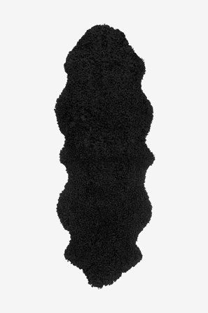 Skinnwille - Fårskinn Curly Dubbelt - Svart - Fällar & skinnmattor - Från Homeroom