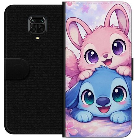 Yhteensopiva Lompakkokotelo Xiaomi Xiaomi Redmi Note 9 Pro Suloinen kawaii-aiheinen kuvaus vaaleanpunaisilla ja sinisillä fantasieläimillä, suurill