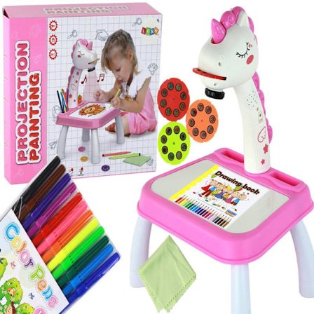Unicorn Projector with Pens, Pink
