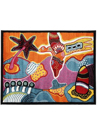 Freedom Over Oasis Multicor Pequeno Oeko-Tex Tapete