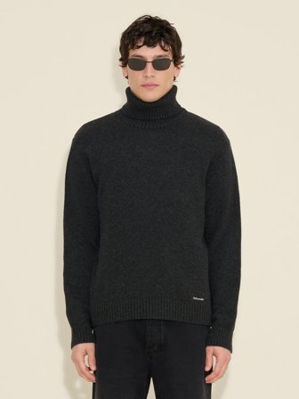 Holzweiler Lambswool knit Turtle - Dk. Grey - Men's - XS