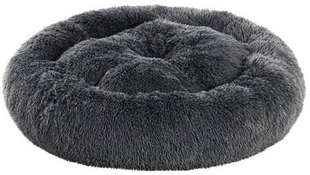 Brava Fluffy Calming Bed Round S Dark Grey
