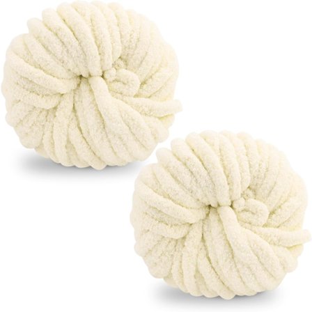 Tjukk Ullgarn 250g × 2, Strikkegarn Grovt Garn Flerfarget Strikkegarn, for Garnproj