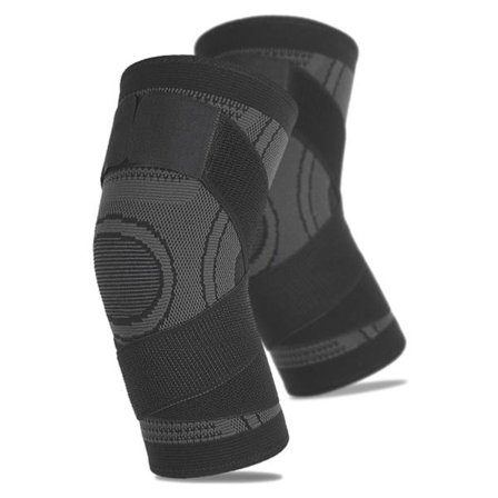 1 par knæstøttebeskytter til løb basketball volleyball L sort