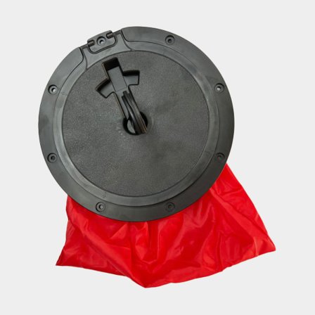 Trappe d'inspection avec sac SEAFLO 8.4" Hatch Cover with Bag, ronde, Ø285/Ø214 mm, avec poignée, noir