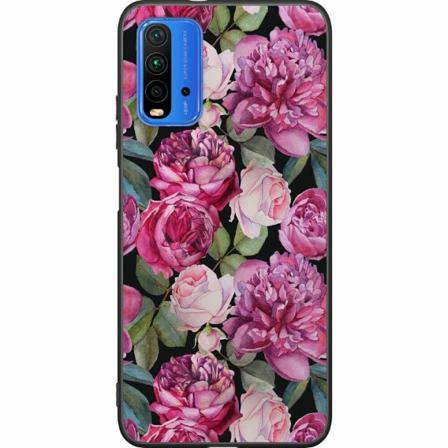 Xiaomi Redmi 9t Svart Skal Blommor