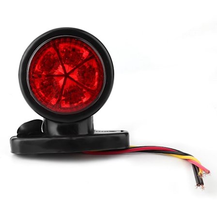 12V 10LED Mini Rund Sidomarkör Kula Ljus Signalindikatorlampa för Trailer Lastbil