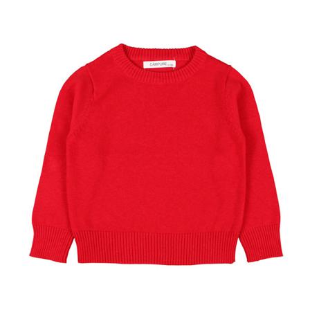 Barn Långärmad Enfärgad Sweatshirt Stickad Basic Pullover