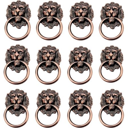 12 ST Dörrknoppar Diameter Knocker Handtag Dra Grön Brons Kol