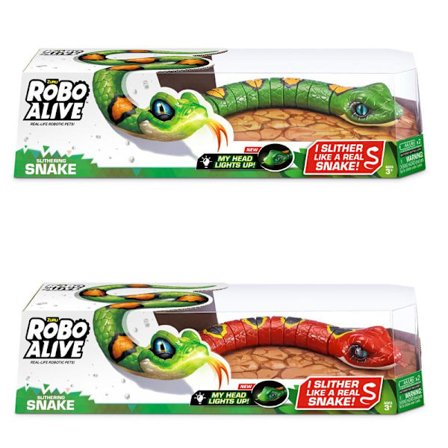 RoboAlive Slithering Snake Light up Röd