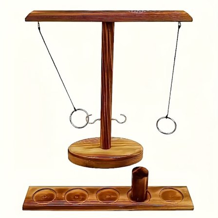 Luova puinen koukku- ja rengaspeli, aikuisten paras sisä-/ulkokilpailupeli - juhlatarvikkeet