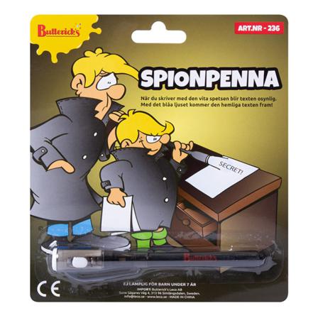 Spionpenna - Penna - Spion Svart