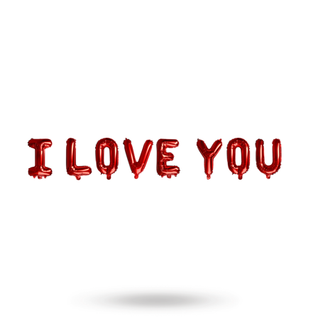 Joker: FOIL BALLON TEXT I LOVE YOU 40 CM - Vuxen.no