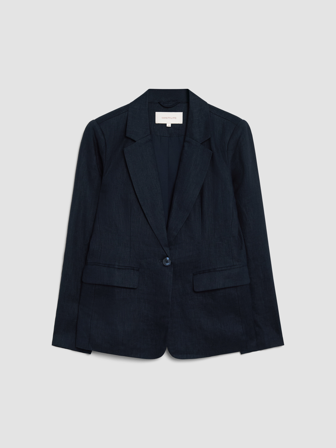 MATCH - Meghan linblazer - Marie Philippe - Str. 46 - Dame - Blazere - Blå - 100& Lin