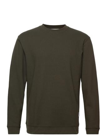 Slhrelaxmorell Crew Neck Sweat W Sweat-shirt Genser Grønn Selected Homme