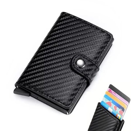 RFID-kortlæser i sort kulfiber - Maksimal beskyttelse til 5 kort