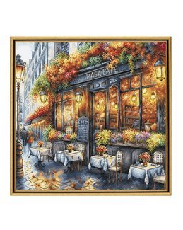 Stickpackung Bild Kaffee im Herbst - AVA Stitch