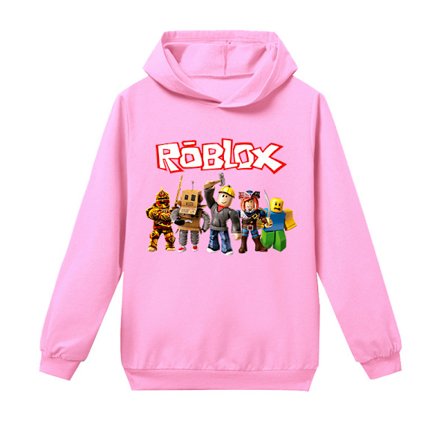 Roblox Hettegenser for barn Yttertøy Pullover Sweatshirt rosa pink