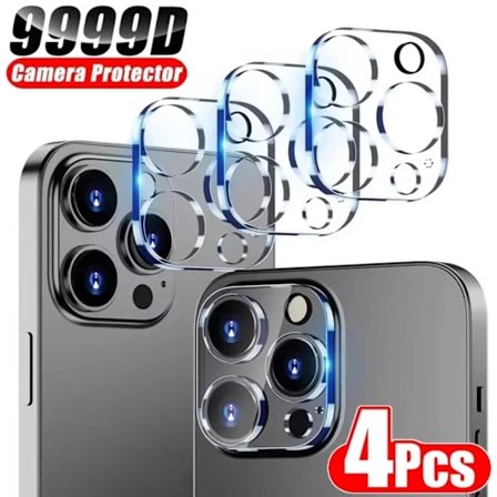 NNBILI 4-pack Kameralinsskydd Glas kompatibelt iPhone 16 13 12 11 14 15 Pro Max 13 Mini 14 15 16 Plus Kameraskyddande Glasfilm