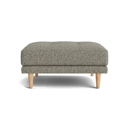 Cali Puf Puente Grøn 81x71x40cm - Funktionel & Elegant Siddeplads - Lyse/Mørke Bøgetræsben - Afslappende Fodskammel/Ekstra Sæde