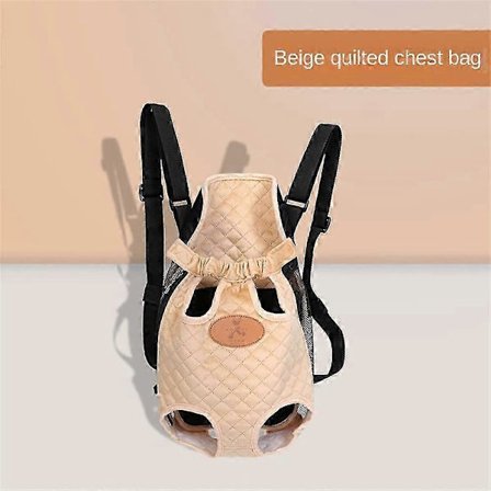 Kæledyrshundebærer Hvalp Rejse Mesh Rygsæk Front Rejse Bærbar Skuldertaske