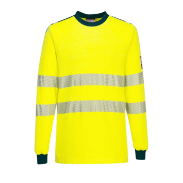 Flamskyddad Varsel T-shirt Långärmad Portwest FR701 Klass 3