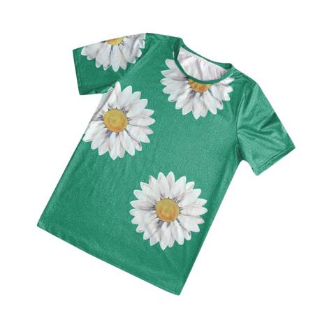 Dam T-shirt Printed Kortärmad Topp Lös Casual