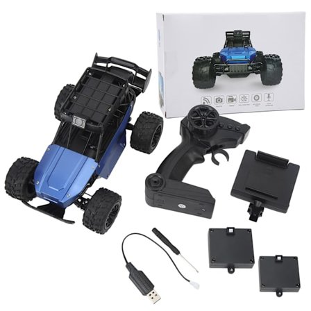 Fjernstyret Bil 2.4G 5.8G WIFI To-vejs Stemme 1080P Kamera Offroad Køretøj til Over 6 Blå Dobbelt Batteri