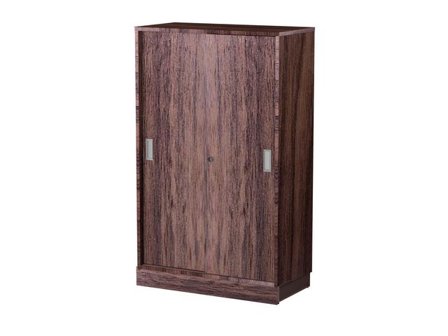 deNord Design Skjutdörrskåp 3xA4 800 mm valnöt - Lyreco - Kontorsmöbler och inredning - Skåp och hyllor - Skåp