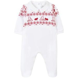 Tartine et Chocolat White Footed Baby Body With Print 1 Month - All in ones - 1 month - White - Mädchen