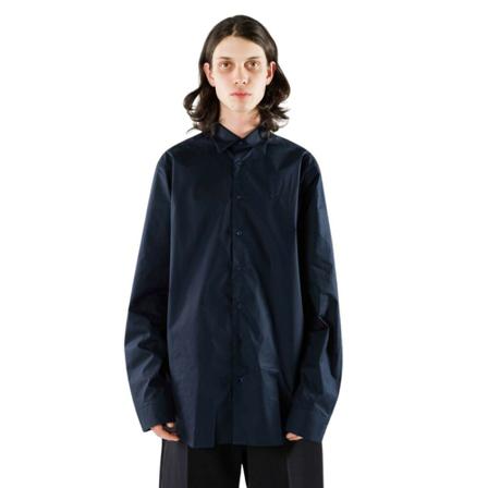 Raf Simons Classic oversized blue shirt , Blauw , Heren , Maat: XS