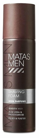 3 for 2 - Matas Striber Men Shaving Foam til Sensitiv Hud Uden Parfume 200 ml, Mænd, Barbering, Skum, Sprit & Gel
