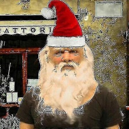 Min gamle mann Jul Morsom Maske Supermyk Julenisse Voksen