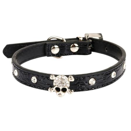 Sød Blændende Skinnende Elegant Fancy Skull Diamond Crystal Rhin Black M
