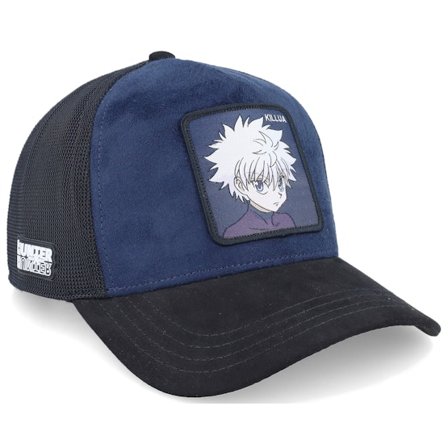 Capslab - Blauw trucker Cap - Hunter X Hunter Killua Black/Blue Premium A-Frame Trucker @ Hatstore