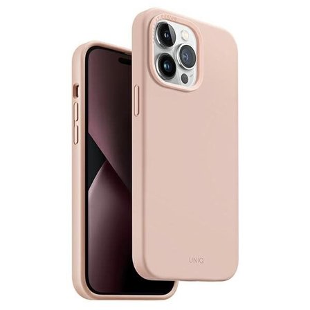 Uniq Lino-fodral för iPhone 14 Pro - rosa
