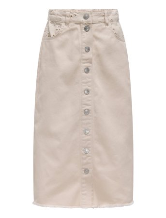 Kogelsa Midi Crochet Skirt Otw Beige Kids Only