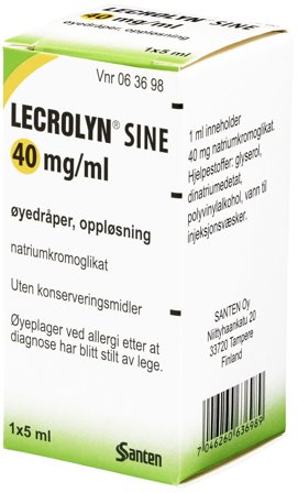 Lecrolyn sine øyedr 40mg/ml